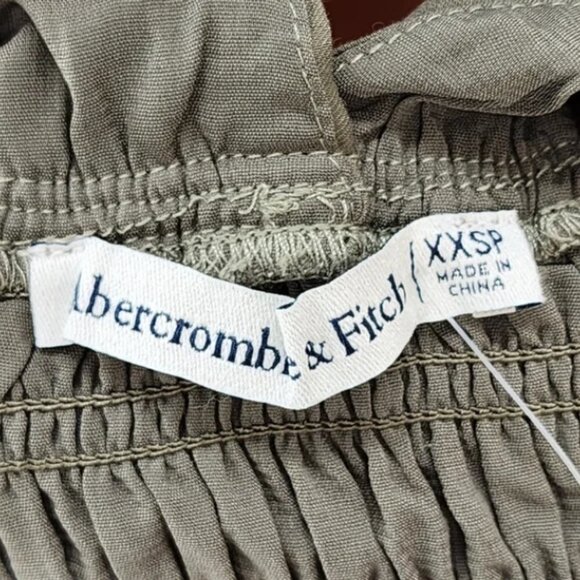 Abercrombie & Fitch Women's Smocked Plunge Crinkle Mini Dress - XXSP - Picture 4 of 8